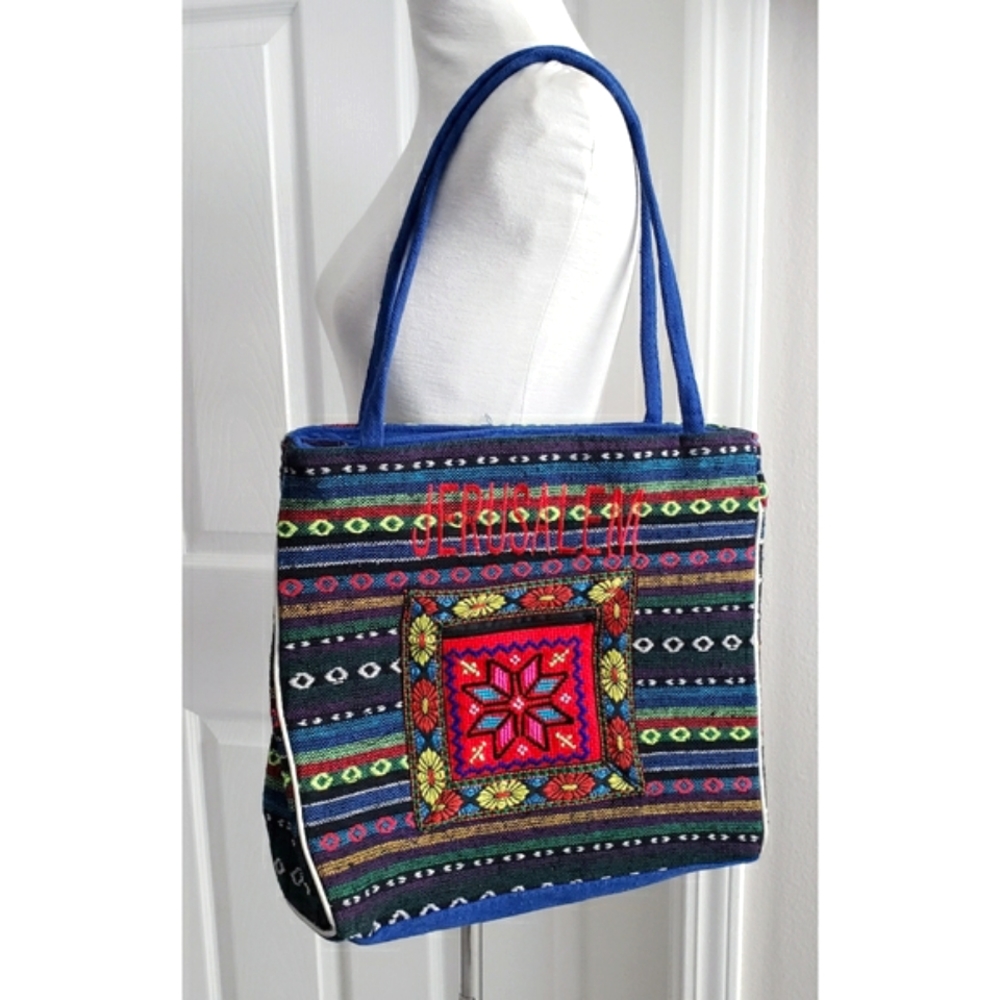 NEW Jerusalem Handmade Tapestry Embroidered Handbag Tote